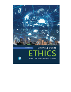Ethics for the Information Age 9th Edition Textbook