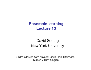 Ensemble Learning Lecture Slides