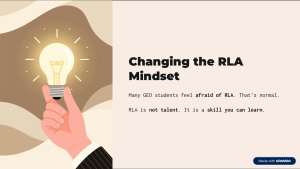 Changing the RLA Mindset: GED Test Prep Guide