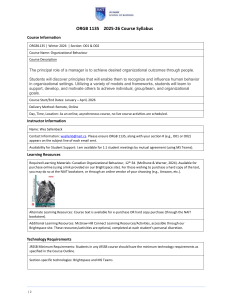NAIT ORGB 1135 Course Syllabus Winter 2026