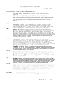 CHE124 Engineering Chemistry Syllabus