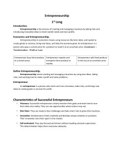 Entrepreneurship Textbook: Introduction to Business and Innovation