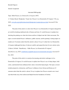 Annotated Bibliography: Picasso's Les Demoiselles d'Avignon