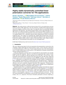 Highly Stable Linear Polarization Converter for THz