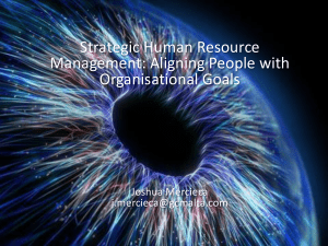 Strategic HRM: Aligning People with Organisational Goals