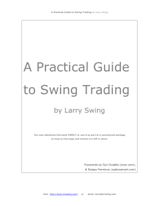 A Practical Guide to Swing Trading by Larry Swing