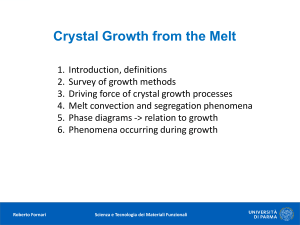 Crystal Growth from the Melt - Methods & Phenomena