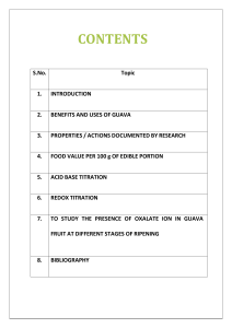 Guava Oxalate Analysis: Redox Titration Experiment