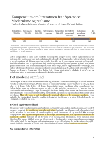 Kompendium: Modernisme og realisme i litteraturen 1890-2000