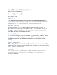 General Overview of Artificial Intelligence