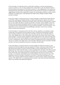 History of Economic Thought: Adam Smith to Marginalism