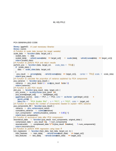 ML Helpfile: Generalized PCA Code in R