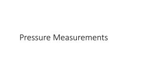 Pressure Measurements: Barometers & Manometers