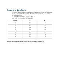 Bicycle Gear Ratios: Crank Set Selection Guide