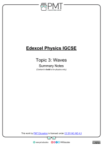 Edexcel Physics IGCSE Topic 3: Waves Summary Notes