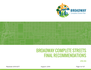 Broadway Complete Streets Final Recommendations 2016