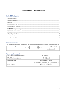 Formelsamling - Mikro&oslash;konomi
