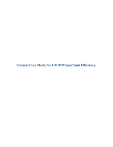 Comparative Study of F-OFDM Spectrum Efficiency