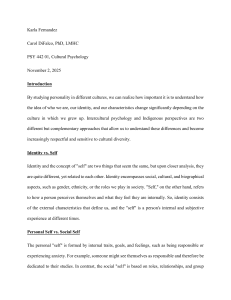 Cultural Psychology: Identity, Self, and Cross-Cultural Perspectives