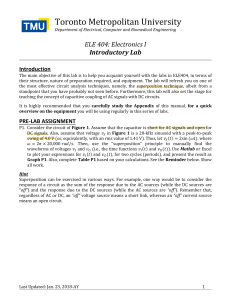 ELE 404 Electronics I Introductory Lab Manual