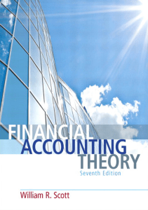 Financial Accounting Theory Textbook by William Scott