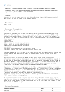 SAP Note 1404650: Note to Payee in PMW Payment Medium DMEE