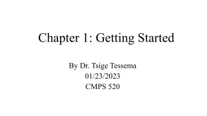 Chapter 1: Getting Started - Databases