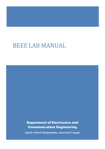 BEEE Lab Manual: Basic Electrical & Electronics Engineering Experiments