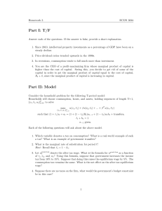 ECON 3024 Homework 3: Macroeconomics Questions