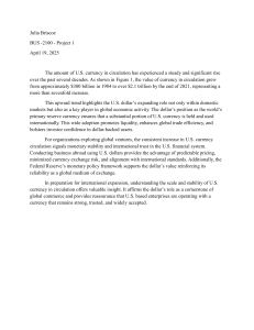 U.S. Currency Circulation Trends (1984-2021) - BUS-2100 Project