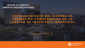 Fortalecimiento de Competencias en Ingenier&iacute;a Industrial - U. Lima