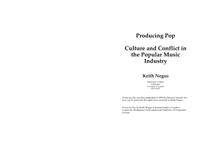 Producing Pop: Culture and Conflict in the Popular Music Industry