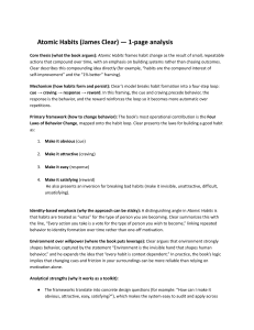 Atomic Habits Analysis: Key Concepts