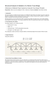 Warren Truss Bridge Structural Analysis