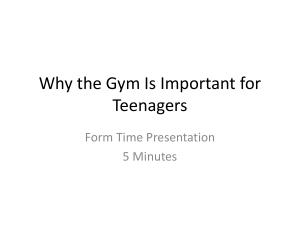 Why the Gym Is Important for Teenagers