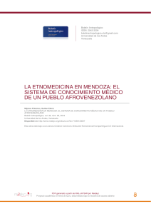 Etnomedicina en Mendoza: Sistema de conocimiento m&eacute;dico afrovenezolano