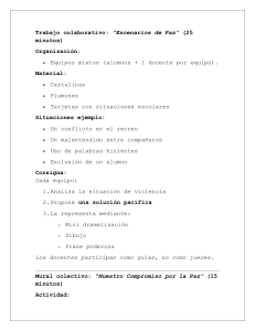 Gu&iacute;a de actividades para la paz escolar: Escenarios de Paz