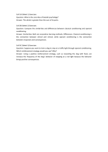 Psychology Exercises: Gestalt, Conditioning, Operant Reinforcement