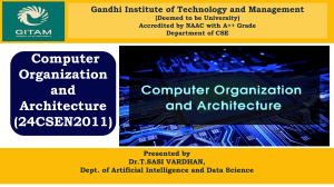 Computer Organization and Architecture Course Notes