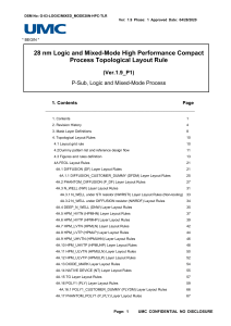 28nm Logic & Mixed-Mode Process Topological Layout Rules