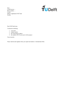 FAST Fund Application Template - TU Delft