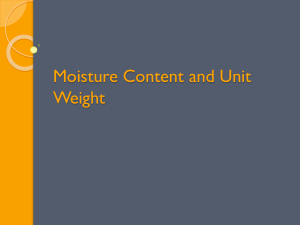 Moisture Content and Unit Weight in Soil Mechanics