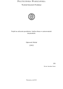 Analiza obrazu w zastosowaniach inżynierskich - projekt studencki