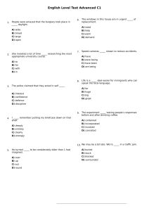 Advanced C1 English Level Test