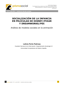 Socializaci&oacute;n infantil en pel&iacute;culas Disney/Pixar y DreamWorks: an&aacute;lisis de modelos sociales