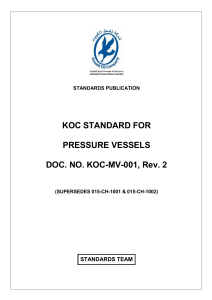 KOC Standard for Pressure Vessels (Rev. 2)
