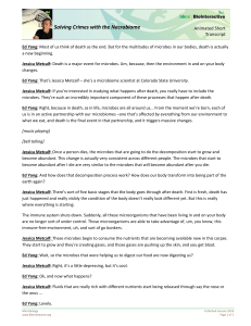 Solving Crimes with the Necrobiome Transcript