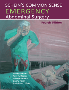 Schein's Common Sense Emergency Abdominal Surgery 4th Ed