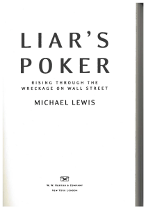 Liar's Poker: Salomon Brothers Training & 1980s Finance