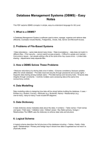 Database Management Systems (DBMS) - Easy Notes